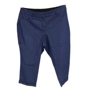 Lane Bryant 18 Blue Denim Look Capri Pants